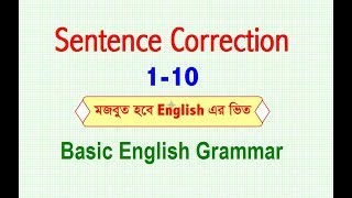 Sentence Correction 110  Basic English Grammar [upl. by Annawat209]