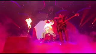 KISS  Gene Simmons breathing fire in Leipzig [upl. by Garihc]