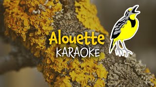 Alouette Karaoke  Instrumental Video with Lyrics for kids paroles [upl. by Chiaki]