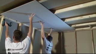 How to Install Plasterboard Part 3 Ceilings and Walls [upl. by Urbas]