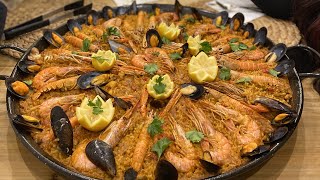 Authentic Spanish Seafood Paella Recipe  Helina Sanchez [upl. by Araz]