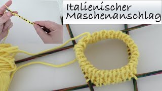 Italienischer Maschenanschlag in Runden [upl. by Edaj665]