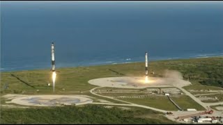 Relive SpaceX Falcon Heavys 2nd launch and landings on 2nd anniversary [upl. by Tim]