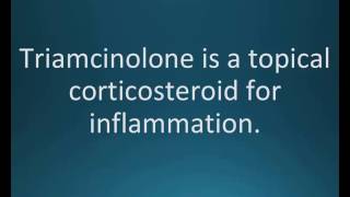 How to pronounce triamcinolone Kenalog Memorizing Pharmacology Flashcard [upl. by Zile]