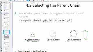 Chapter 4 Alkanes and Cycloalkanes Lesson 1 [upl. by Enaoj729]