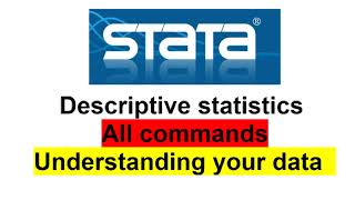 Descriptive Statistics all Commands in STATA  Road to PhD [upl. by Llednahc]