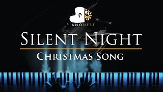 Silent Night  Piano Karaoke  Sing Along Backing Track on G Original Key [upl. by Nohtanhoj956]