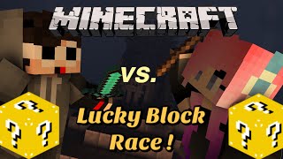 Lucky Block Race  PvP Sinong mas Suwerte  Minecraft Pocket Edition [upl. by Joan725]