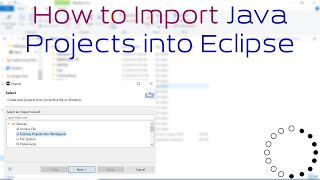 How to Import Java Projects into Eclipse [upl. by Wenoa33]