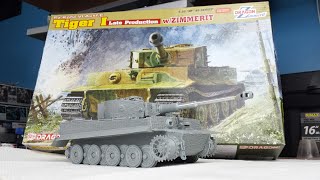 Postbuild Review Dragon 6383 Tiger I Late with Zimmerit [upl. by Aydiv]