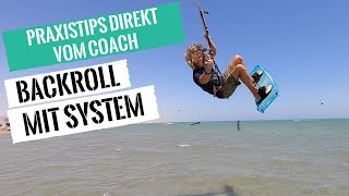 Kitesurfen Lernen  Backroll mit System [upl. by Arreik203]