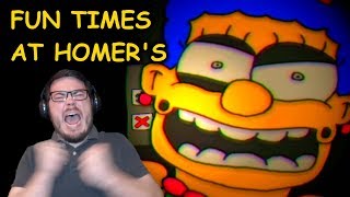 THE SIMPSONS HAVE TURNED INTO FNAF ANIMATRONICS  Fun Times at Homers Nights 1 and 2 [upl. by Mcquade]