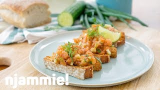 Tartaar van Zalm Recept  njammie [upl. by Weig]