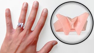 Comment faire une BAGUE PAPILLON en ORIGAMI [upl. by Burnham]