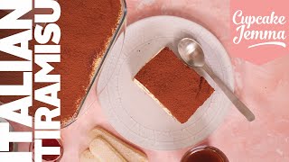 Traditional Italian Tiramisu Recipe  Cupcake Jemma [upl. by Savill]