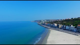 La côte de BoulogneSurMer  Visite guidée en drone 4K [upl. by Onailimixam]