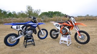 Yamaha YZ65 versus KTM 65SX  Dirt Bike Magazine [upl. by Norm570]