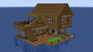 Minecraft  How to build a lake house [upl. by Aloise]