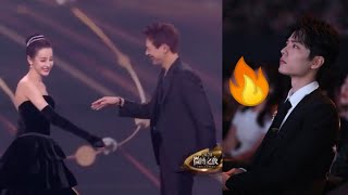 Xiao Zhan reaction over Dilraba 💞 Li Xian being together at Weibo Night Awards 2021 [upl. by Pulling662]