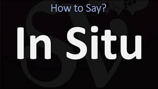 How to Pronounce In Situ CORRECTLY [upl. by Allecnirp]