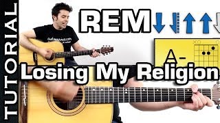 Como tocar LOSING MY RELIGION con SOLOS TUTORIAL para guitarra de guitarraviva [upl. by Asilram]