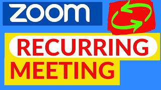 How to Set Up A RECURRING MEETING in ZOOM [upl. by Hubie]