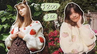 crocheting the viral strawberry cardigan tutorial [upl. by Nytsirc]