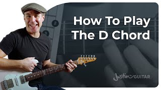 How to Play the D Chord on Guitar [upl. by Benildas]