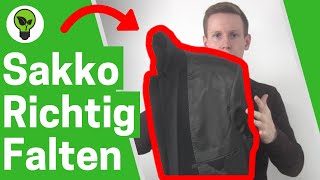 Sakko Falten für Koffer ✅ ULTIMATIVE ANLEITUNG Wie Herren Jacket amp Anzug in Koffer Packen [upl. by Gross749]