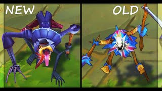 All Fiddlesticks Skins Rework NEW vs OLD Texture Comparison League of Legends [upl. by Purcell975]