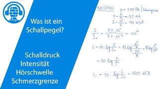 Grundlagen Akustik  Was ist ein Schallpegel Schalldruck dB Intensität Hörschwelle Schmerzgrenze [upl. by Eartnoed]