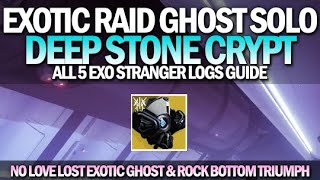 How To Get Exotic Raid Ghost Shell Completely Solo  Deep Stone Crypt All 3 Characters Destiny 2 [upl. by Enahs]