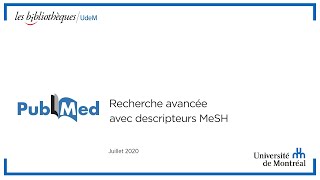 PubMed  Recherche avancée avec descripteurs MeSH [upl. by Bannister]