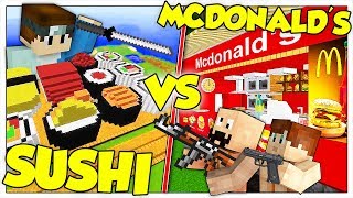 SUSHI CONTRO MCDONALDS  Minecraft ITA [upl. by Ahseyt]