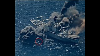 Harpoon antiship missile sinks exUSS Durham [upl. by Aehr]