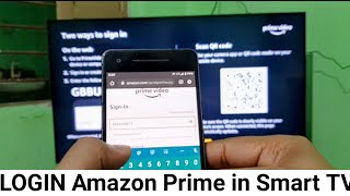 How to Sign in Amazon prime account with Smart TV [upl. by Attenol665]