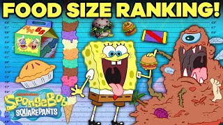 MONSTER Foods on SpongeBob Ranked by Size 🍔😱 [upl. by Felisha]