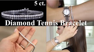 Costco Diamond 5 ct Tennis Bracelet Review amp Unboxing  4200 [upl. by Mikol]