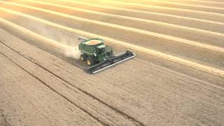 Harvesting Michigan Wheat An Aerial View [upl. by Terej]