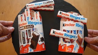 New Kinder Chocolate Bar Dark  Mild – Review  Comparison – Neuer Kinderriegel [upl. by Verras538]