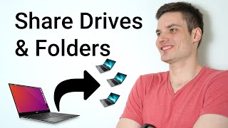 How to Share Folders amp Drives from one Computer to another Computer  Windows 10 [upl. by Annecorinne]