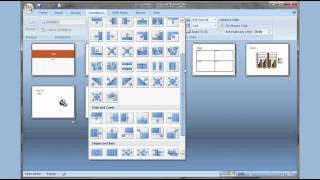 Microsoft PowerPoint 2007 pt 1 Add slide pictures sound video themes animation ampmore [upl. by Ahsemat]