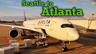 Full Flight Delta Air Lines A350900 Seattle to Atlanta SEAATL [upl. by Susana341]