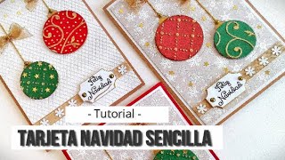 TARJETA NAVIDEÑA SENCILLA  TUTORIAL  LLUNA NOVA SCRAP [upl. by Ferris]