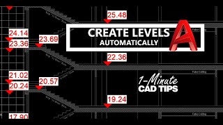 Create Elevation Levels Automatically in AutoCAD [upl. by Capriola890]