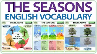 Seasons in English  Vocabulary lesson  winter spring summer autumn  fall [upl. by Buckingham956]