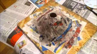 How To Make A Paper Mache Volcano [upl. by Pasia]