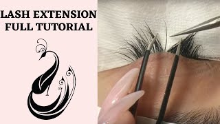 Eyelash Extensions 101  Full Tutorial on Application [upl. by Dawaj814]