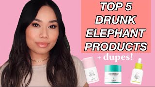 Top 5 Drunk Elephant Products and Dupes l Worth the [upl. by Kcirddes]