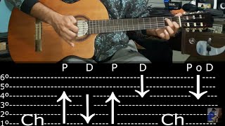 Como tocar Zamba Rasguido  Tutorial Guitarra [upl. by Sykes850]